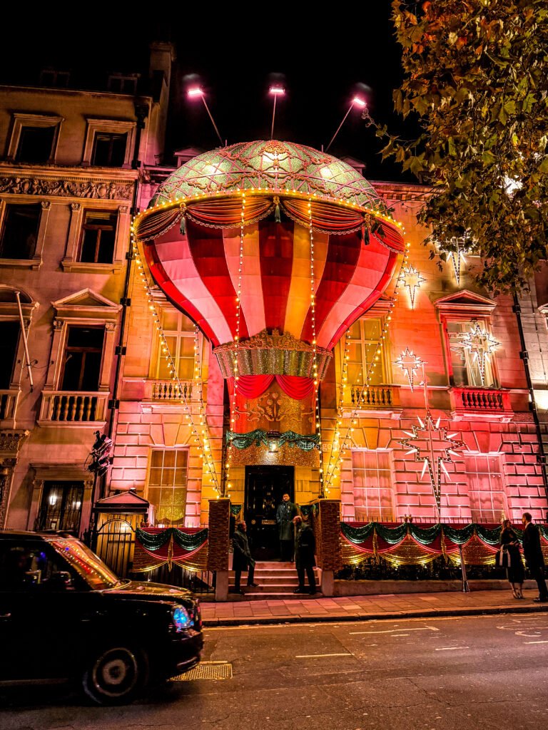 Annabel’s in Mayfair decorated for Christmas