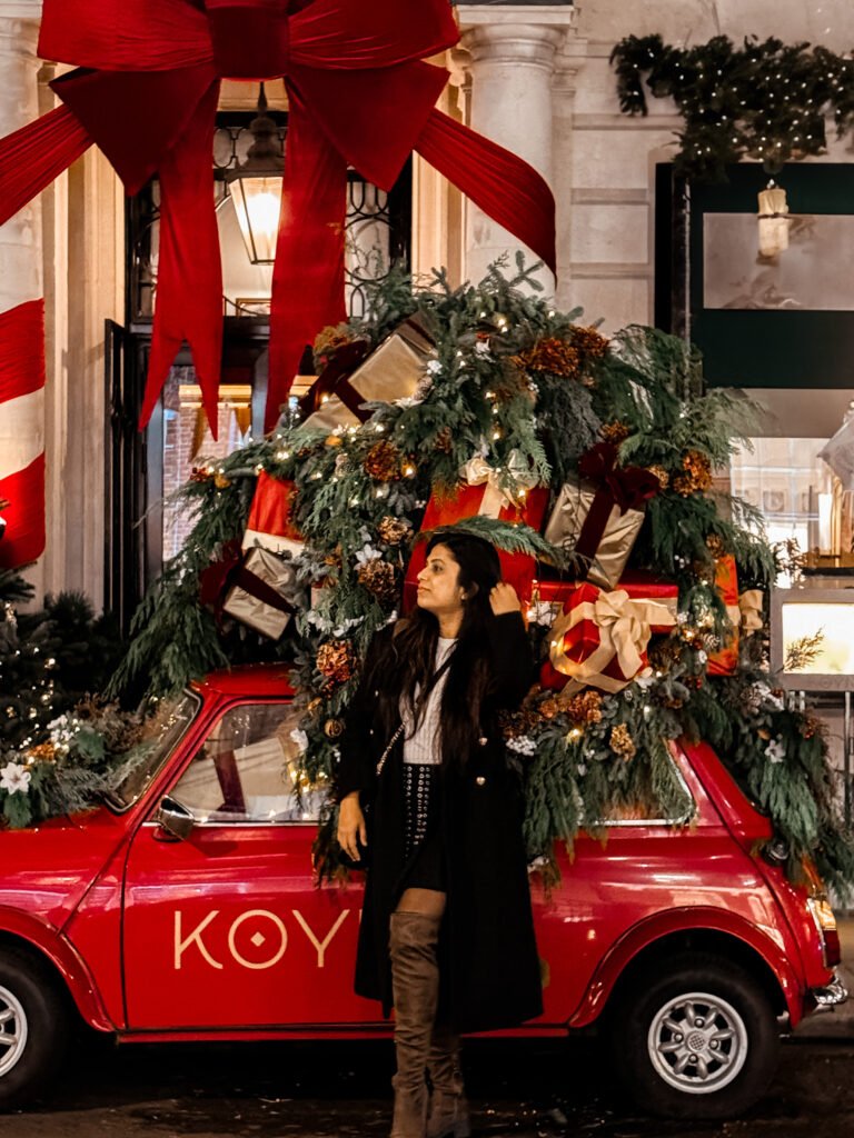 Christmas decorations in Mayfair, London
